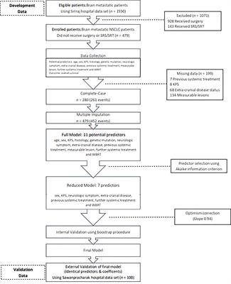 Added survival benefit of whole brain radiotherapy in brain metastatic non-small cell lung cancer: Development and external validation of an individual prediction model